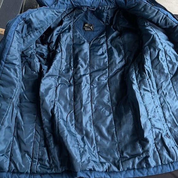 Vintage Mariel Winter Jacket Womens Small Full Zip Cinch Waist Outdoor Blue - Picture 3 of 10